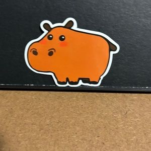 CARTOON HIPPO STICKER